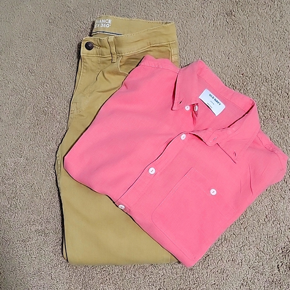 Boys size 14 outfit pants and shirt